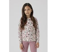 Pyjama NAME IT "NKFNIGHTSET NOSTALGIA FLOWER NOOS", Mädchen, Gr. 146 (152), rosa (nostalgia rose), Jersey, Obermaterial: 95% Baumwolle, 5% Elasthan, bedruckt, relaxed fit normal, Rundhals, abgesteppte
