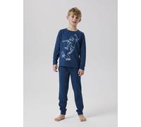 Pyjama NAME IT "NKMNIGHTSET TITAN SKATER NOOS", Jungen, Gr. 86/92, grau (titan), Jersey, Obermaterial: 95% Baumwolle, 5% Elasthan, bedruckt, regular fit normal, Rundhals, Homewear-Sets Pyjama (7197583