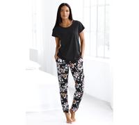 Pyjama S.OLIVER Gr. 40/42, schwarz Damen Homewear-Sets (76620338-40) schwarz