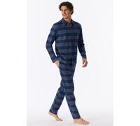Schiesser Herren Schlafanzug lang mit Knopfleiste Flanell - Nightwear Set