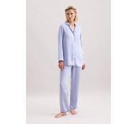 Pyjama SEIDENSTICKER, Damen, Gr. 38, blau, 100% Modal, gestreift, Homewear-Sets Pyjama (97448816-38) blau