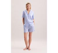 Pyjama SEIDENSTICKER, Damen, Gr. 44, blau, 100% Modal, gestreift, Homewear-Sets Pyjama (39522506-44) blau