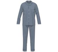 Pyjama SEIDENSTICKER "Herren Pyjama Set lang", Herren, Gr. 58, blau (nightblau), Obermaterial: 100% Baumwolle CO., Homewear-Sets Pyjama (56322435-58) nightblau