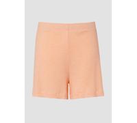 Pyjamashorts S.OLIVER, Damen, Gr. 32/34, N-Gr, orange (orange, meliert), Rippware, Obermaterial: 92% Modal (TENCEL), 8% Elasthan, meliert, modisch, bequem kurz, Hosen, in elastischer Rippware (4734310