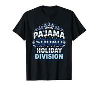 Pyjama Squad Holiday Division Gemütlicher Weihnachtsparty-Schlafanzug Preisgünstiges Grafik-T-Shirt