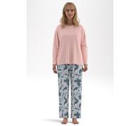 Pyjama TOM TAILOR, Damen, Gr. 46, rot, hell, allover, Obermaterial: 95% Viskose, 5% Elasthan, Homewear-Sets Pyjama (18145905-46) rot, hell, allover