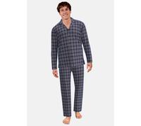 Pyjama TOM TAILOR, Herren, Gr. 48, Flanell, blau, dunkel, karo, Flanell, Obermaterial: 100% Baumwolle, Homewear-Sets Pyjama (90336641-48) blau, dunkel, karo