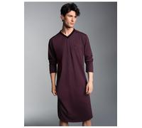Pyjama TRIGEMA "TRIGEMA Herren-Nachthemd aus Biobaumwolle (kbA)", Herren, Gr. XL, lila (aubergine, c2c), 100% Baumwolle (Bio-Baumwolle kbA), Basic, Homewear-Sets Pyjama (41643163-XL)