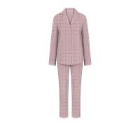Pyjama TRIUMPH "Boyfriend Fit PW 03", Damen, Gr. 40, rosa (rot, light combination), Single Jersey, Obermaterial: 100% Viskose, bequem lang, V-Ausschnitt, Homewear-Sets Pyjama, bequem und stilvoll (160