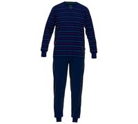 Pyjama, V-A., Bündchen blau-dunkel-Ringel 72/74
