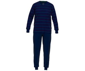 Pyjama, V-A., Bündchen blau-dunkel-Ringel 72/74