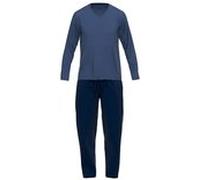 Pyjama, V-A., offen blau-mittel-uni 60/62