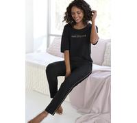 Pyjama VIVANCE DREAMS Gr. 32/34, schwarz Damen Homewear-Sets Pyjamas mit schönem Foildruck (27624458-32)