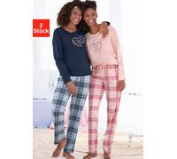 VIVANCE DREAMS Damen Pyjama mehrfabig gemustert Gr.40/42