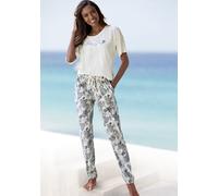 VIVANCE DREAMS Damen Pyjama creme-gemustert Gr.44/46