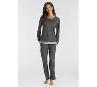 VIVANCE DREAMS Damen Pyjama schwarz geringelt Gr.56/58