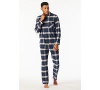 Pyjama Webware Flanell nachtblau kariert - Selected Premium Warming 58
