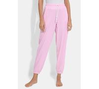 Pyjamahose aus softem Baumwoll-Jersey rosa XL knöchellang