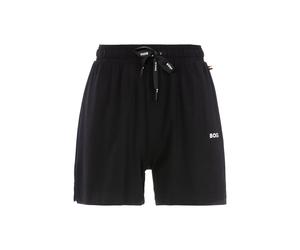 Pyjamahose BOSS "CI_Shorts CW", Damen, Gr. S, N-Gr, schwarz (schwarz 001), Jersey, Obermaterial: 95% Baumwolle, 5% Elasthan, Basic, Basic lang, Hosen Pyjamahose, mit BOSS Logoschriftzug (79766406-S) s