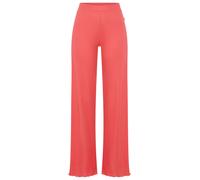 Pyjamahose BOSS "Cosy Waffle", Damen, Gr. L, N-Gr, schwarz orange 801, Jersey, Obermaterial: 56% Baumwolle, 37% Modal, 7% Elasthan, normal, Hosen Pyjamahose, aus Baumwoll-Mix mit Waffelstruktur (75980