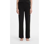 Pyjamahose BOSS "Cosy Waffle", Damen, Gr. M, N-Gr, schwarz (schwarz 001), Jersey, Obermaterial: 56% Baumwolle, 37% Modal, 7% Elasthan, normal lang, Hosen Pyjamahose, aus Baumwoll-Mix mit Waffelstruktu