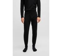 Pyjamahose BOSS "Waffle Pants Cuf", Herren, Gr. XL, N-Gr, schwarz, Jersey, Obermaterial: 60% Baumwolle, 40% Polyester, unifarben, lang, Hosen Pyjamahose (62245563-XL) schwarz