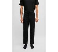Pyjamahose BOSS "Waffle Pants", Herren, Gr. L, N-Gr, schwarz (schwarz 001), Jersey, Obermaterial: 60% Baumwolle, 40% Polyester, casual, lang, Hosen (76690604-L) schwarz 001