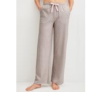 Pyjamahose CALIDA "Favourites Arts", Damen, Gr. M (44/46), N-Gr, rosa (tea grün), Interlock, Obermaterial: 100% Baumwolle, bequem lang, Hosen Pyjamahose, mit seitlichen Taschen und weicher Interlock-Q