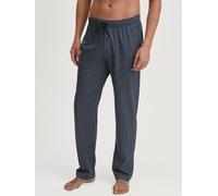 Pyjamahose CALIDA "Remix Basic Sleep", Herren, Gr. M (50), N-Gr, blau (schwarz sapphire), Single Jersey, Obermaterial: 100% Baumwolle, bequem lang, Hosen Pyjamahose, lockerer gerader Schnitt, Gummibun