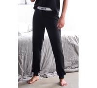 Pyjamahose COPENHAGEN STUDIOS, Damen, Gr. 44/46, N-Gr, schwarz, Single Jersey, Obermaterial: 58% Baumwolle, 39% Polyester, 3% Elasthan, unifarben, Basic schmal normal, Hosen Pyjamahose, aus hochwertig