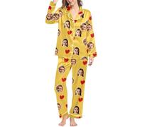 Pyjamahose Damen Lang Seidennachthemd Seiden Plüsch Günstige Pyjamas Pink Durchgehend Oversize Klassisch Paar Transparent Satinschlafanzug Skinny Rentier Pferde M Spa Reißverschluß Satinnachthemd