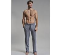 Pyjamahose GÖTZBURG "Upper West", Herren, Gr. 48S, N-Gr, blau (blau, mittel, melange), Single Jersey, Obermaterial: 60% Baumwolle, 40% Polyester, meliert, relaxed fit lang, Hosen Pyjamahose, elastisch