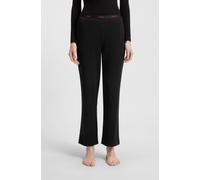 Pyjamahose HUGO UNDERWEAR "ID", Damen, Gr. S, N-Gr, schwarz 001, Jersey, Obermaterial: 95% Baumwolle, 5% Elasthan, lang, Hosen Pyjamahose, Sichtbarer Elastikbund, gerades Bein (70813736-S) schwarz 001