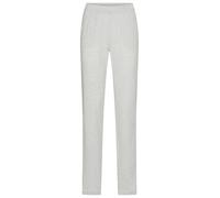 Pyjamahose LASCANA, Damen, Gr. 32/34, N-Gr, grau meliert, Single Jersey, Obermaterial: 50% Baumwolle, 50% Viskose, meliert, unifarben mit Farbeinsatz, Basic, Basic lang, Hosen Pyjamahose, mit Kontrast