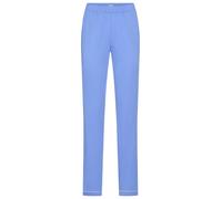 Pyjamahose LASCANA, Damen, Gr. 36/38, N-Gr, blau, Single Jersey, Obermaterial: 50% Baumwolle, 50% Viskose, unifarben mit Farbeinsatz, Basic, Basic lang, Hosen Pyjamahose, mit Kontrastpaspel (16098027-