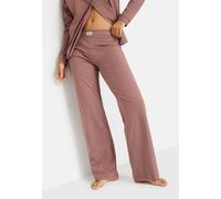 Pyjamahose LSCN BY LASCANA, Damen, Gr. 44/46, N-Gr, braun (braun, gestreift), Single Jersey, Obermaterial: 50% Baumwolle, 50% Viskose, bequem lang, Hosen Pyjamahose, mit weitem Bein (90352305-44) brau