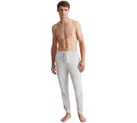 Pyjamahose MARC O'POLO "Heavy Jersey", Herren, Gr. XL, N-Gr, grau (cozy grau melange), Single Jersey, Obermaterial: 100% Baumwolle, meliert, bequem lang, Hosen Pyjamahose, mit dezentem Logodruck (7330