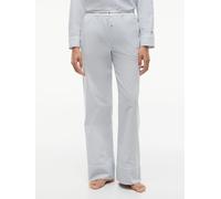 Pyjamahose "POPLIN PANTS", Damen, Gr. XS (34), N-Gr, weiß (classic ithaca brisk blau), Popeline, Obermaterial: 100% Baumwolle, TOMMY HILFIGER UNDERWEAR, gestreift, lang, Hosen Pyjamahose, aus Baumwoll