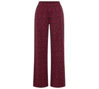 Pyjamahose S.OLIVER, Damen, Gr. 32/34, N-Gr, rot (bordeaux, gemustert), Single Jersey, Obermaterial: 50% Baumwolle, 50% Viskose, gemustert, bequem lang, Hosen Pyjamahose, mit weitem Bein (93196654-32)