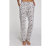 Pyjamahose S.OLIVER, Damen, Gr. 36/38, N-Gr, blau (rosa, gemustert), Single Jersey, Obermaterial: 50% Baumwolle, 50% Viskose, gemustert, lang, Hosen Pyjamahose, mit schönem Alloverdruck (28951755-36) 