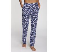 Pyjamahose S.OLIVER, Damen, Gr. 44/46, N-Gr, blau, gemustert, Single Jersey, Obermaterial: 50% Baumwolle, 50% Viskose, gemustert, Basic lang, Hosen Pyjamahose, mit schönem Alloverdruck (41924712-44) b