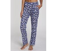 Pyjamahose S.OLIVER, Damen, Gr. 44/46, N-Gr, blau, gemustert, Single Jersey, Obermaterial: 50% Baumwolle, 50% Viskose, gemustert, Hosen, Mit schönem Alloverdruck (76669965-44) blau, gemustert