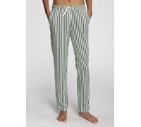 s.Oliver Pyjamahose Damen 44/46 Gestreift Grün-Weiß Single Jersey 50% Baumwolle/50% Viskose