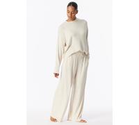 Pyjamahose SCHIESSER "Mix + Relax", Damen, Gr. 38, N-Gr, beige (406, beige, meliert), Single Jersey, Obermaterial: 65% Viskose, 30% Baumwolle, 5% Elasthan, Hosen Pyjamahose (87598732-38) 406, beige, m