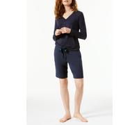 Schiesser Schlafhose Bermuda Modal Mix+Relax Damen kurz Blau Größe 40