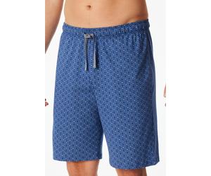 Pyjamahose SCHIESSER "Mix + Relax", Herren, Gr. 48, N-Gr, 808, blau, Single Jersey, Obermaterial: 100% Baumwolle, bequem kniefrei, Hosen Pyjamahose, mit seitlichen Taschen, Single-Jersey Qualität (459