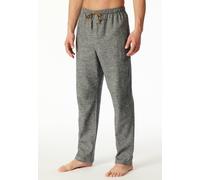 Pyjamahose SCHIESSER "Mix + Relax", Herren, Gr. 56, N-Gr, dunkelgrau, meliert, Flanell, Obermaterial: 95% Baumwolle, 5% Elasthan, bequem lang, Hosen Pyjamahose, verdeckte Knopfleiste, seitliche Tasche