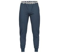 Pyjamahose TOM TAILOR "Brügge", Herren, Gr. 50, N-Gr, blau, Single Jersey, Obermaterial: 60% Baumwolle, 40% Polyester, bequem lang, Hosen Pyjamahose, Logobund, schmaler Fit, Seitentaschen, atmungsakti