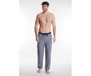 Pyjamahose TOM TAILOR "Dakota", Herren, Gr. 54 (XL), N-Gr, blau (blau, mittel, karo), Popeline, Obermaterial: 100% Baumwolle, kariert, Basic lang, Hosen Pyjamahose, Bindeband, Seitentaschen, locker, b