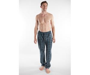 Pyjamahose TOM TAILOR, Herren, Gr. 98, N-Gr, blau, mittel, karo, Popeline, Obermaterial: 100% Baumwolle, Hosen Pyjamahose, weiche Popeline, im Casual-Stil (73938500-98) blau, mittel, karo